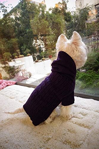 Hoody Purple Dog Classic Кабел Пет Sweater с качулка за Кученца от Малки Кучета, Малък размер