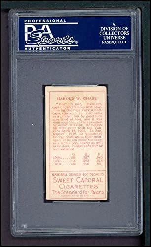 1911 T205 ДВА Хал Chase Ню Йорк Янкис (Бейзболна картичка) (Виждат двете уши - Ромбовидная рамка се простира