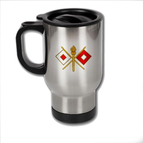 Най-добрата Кафеена чаша ExpressItBest от Неръждаема стомана с логото на подразделение на Корпуса на комуникация