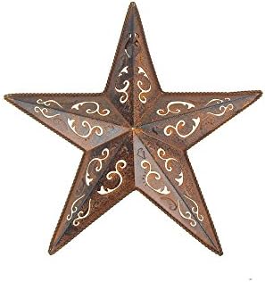 Метална Подвесная Ржавая Звезда Homeford с коледните декорации във формата на Черна Дантела, 12 Инча