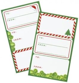 Етикети за опаковане на подаръци Говорейки Tables Botanical Коледа Sprout (30 опаковки), Цветни